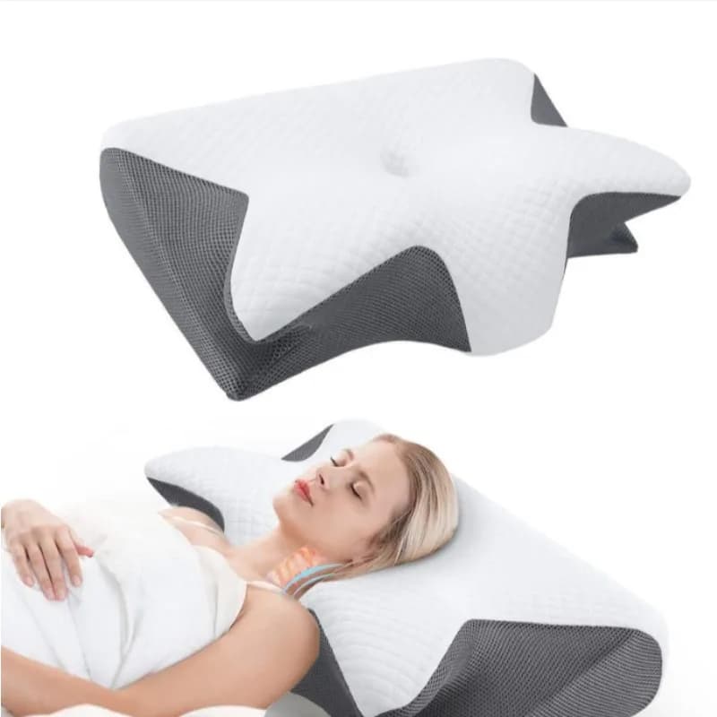 Nuovo Cuscino in Memory Foam a Forma di Farfalla per Supporto del Collo, Comfort Senza Pressione