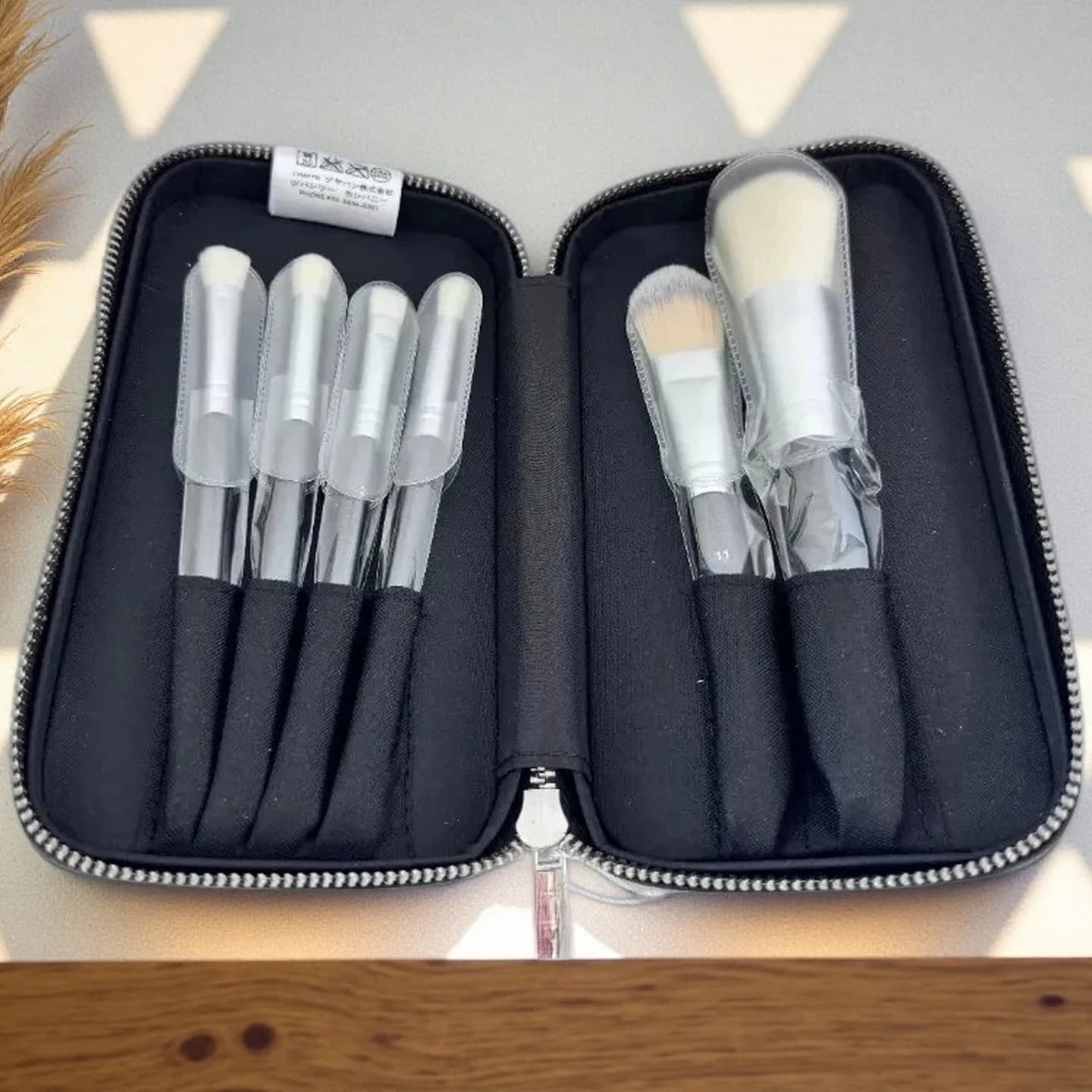 Set di Pennelli per Trucco di Lusso Inclusi Pennello per Fondotinta, Pennello per Blush, Pennello per Ombretto e Pennello per Eyeliner, Realizzati in Lana Premium