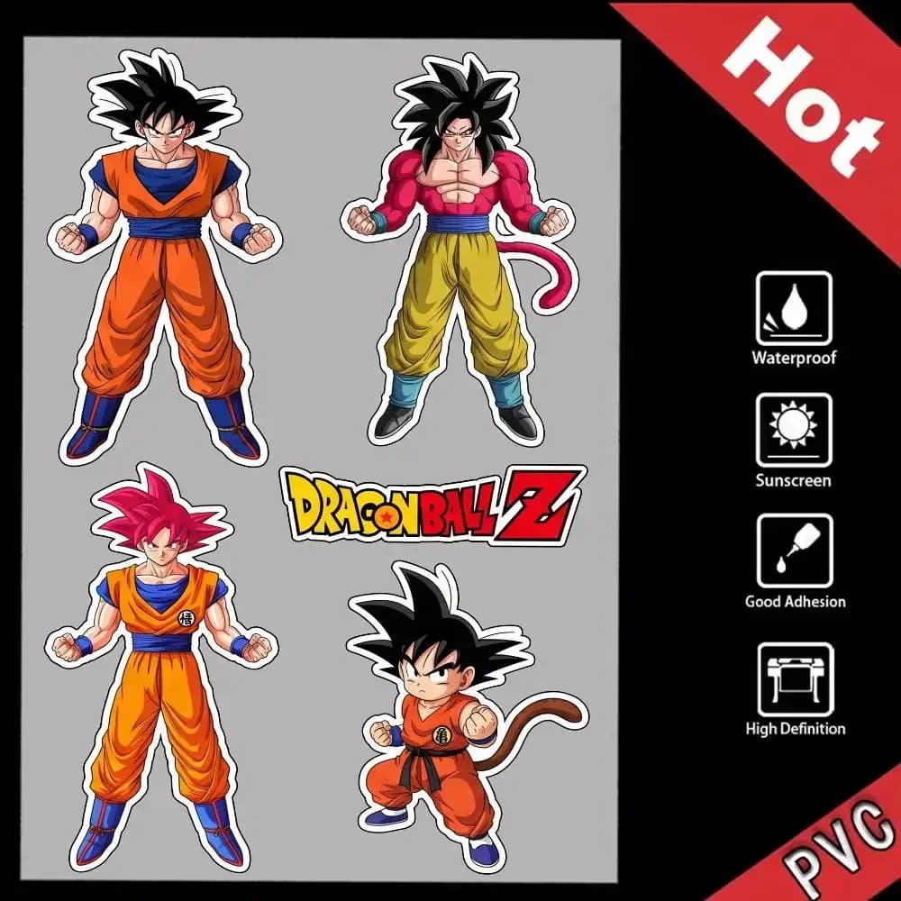 DRAGON BALL Vegeta Goku Safety Reflective Auto Decal Scratch Cover Stickers Universal For Bike Helmet Mug Refrigerator