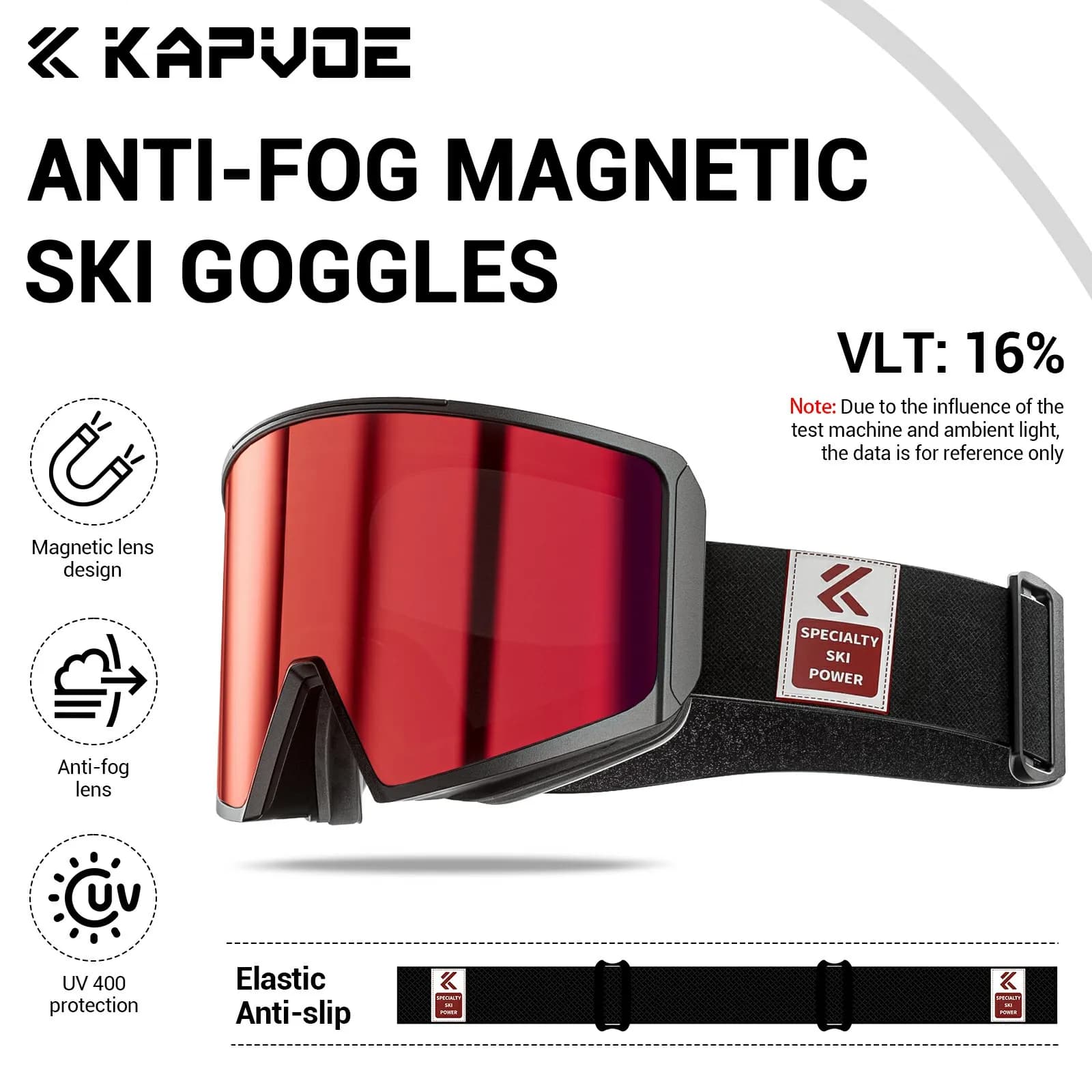 KAPVOE Nuovi Occhiali Da Sci Maschera Da Snowboard Uomini Protezione Occhiali Da Neve Attrazione Magnetica Anti-Fog UV400 Occhiali Da Sci Donne Adulte