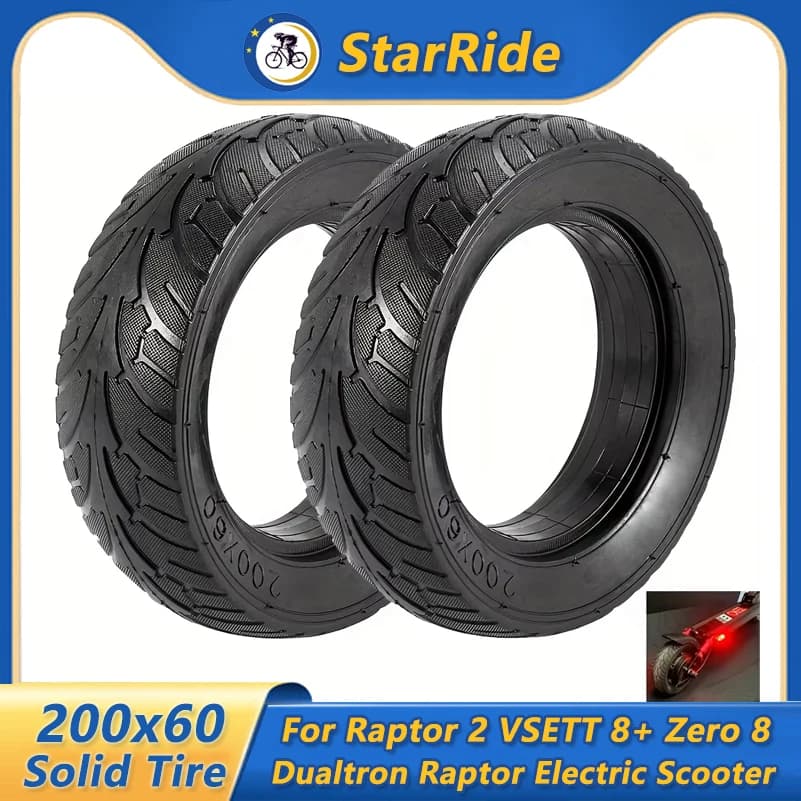 200x60 Pneumatico Solido 8 Pollici Scooter Elettrico Pneumatico Solido per Raptor 2 VSETT 8+ Zero 8 Dualtron Raptor Scooter Elettrico Accessori