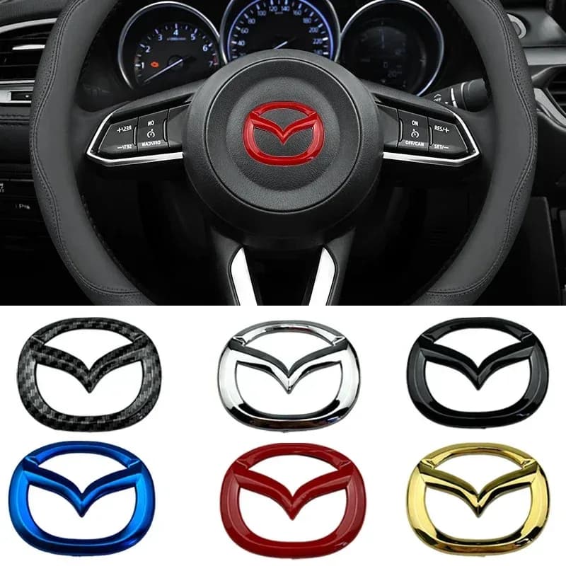 ABS Volante Dell'automobile Dell'emblema Della Copertura Adesivi per Mazda CX6 CX9 CX7 RX7 MX5 CX5 CX3 Protege Distintivo Decalcomanie Interne Decorazione