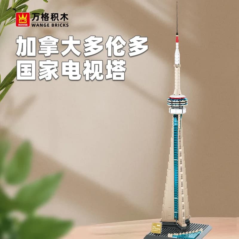 Modello in Miniatura della Torre CN di Toronto, Blocchi di Costruzione di Piccole Particelle, Monumento Architettonico Canadese NO.4215