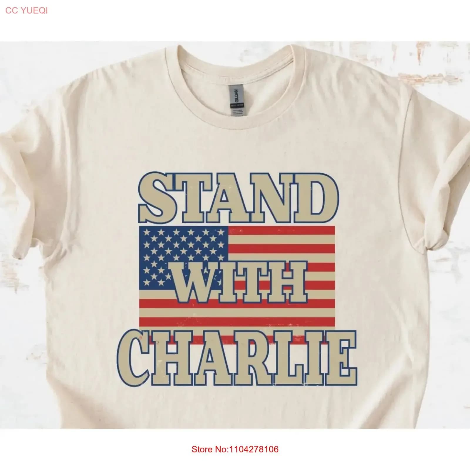 Maglietta con stampa Charlie Kirk Memorial Rest In Peace RIP USA vintage, effetto lavato, casual, unisex, leggermente traspirante, alla moda
