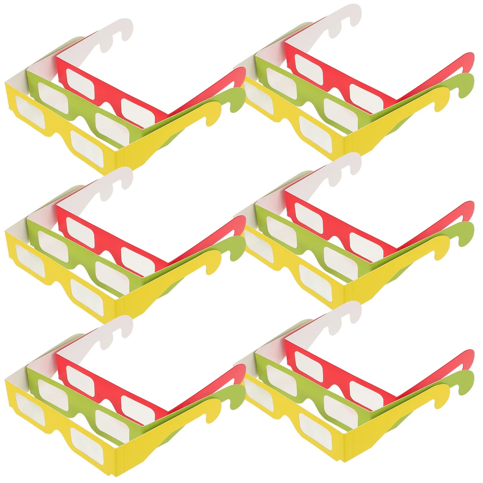 36 pezzi occhiali 3d prisma occhiali da vista per feste luce mostra cartone diffrazione divertente carnevale carta rave