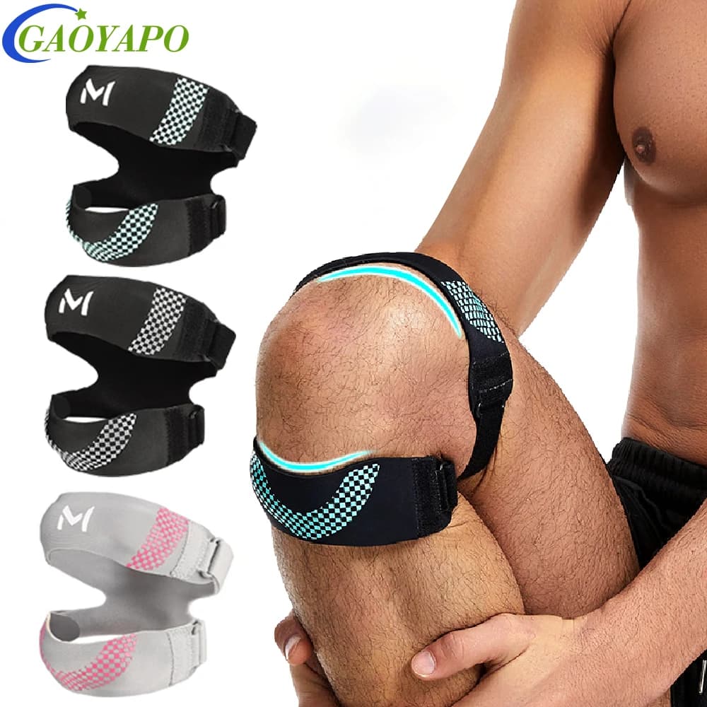 1 Pezzo Ginocchiera Aperta in Neoprene Leggero per Uomini e Donne, Supporto per Ginocchio con Doppia Imbottitura in Silicone per Lesioni al Menisco, Corsa