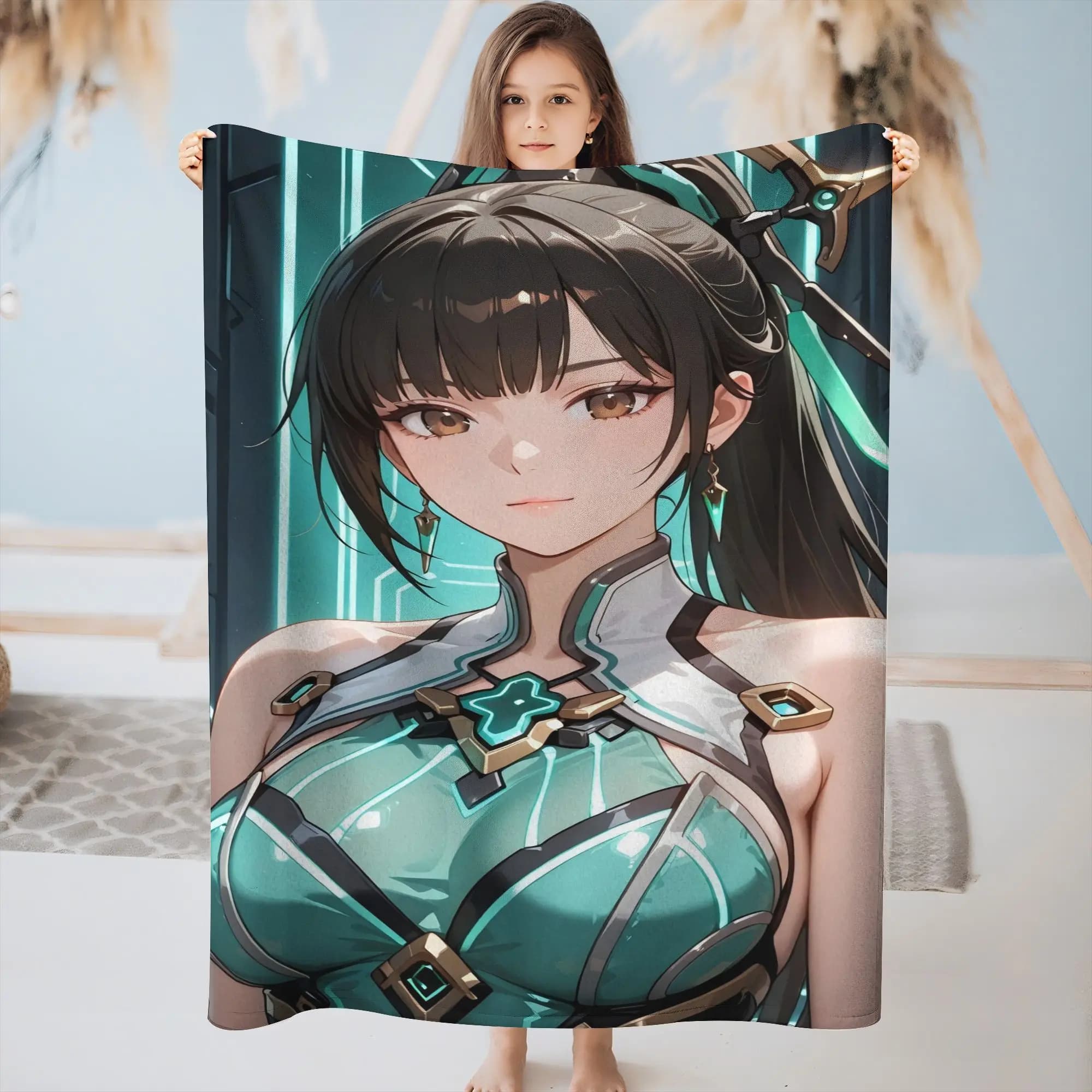 Stellar Blade EVE Flannel printed blanket suitable for all seasons suitable for living room office sofa and travel 180x250CM
