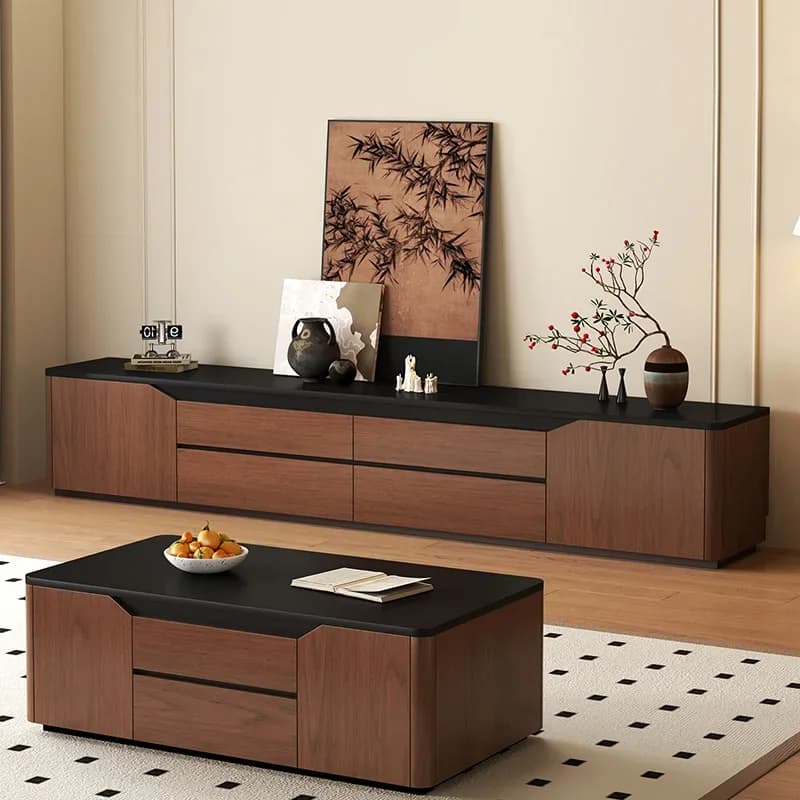 supporti TV moderni estetici designer accento europeo lusso economico creativo tavolo TV in legno mobili vintage salvaspazio