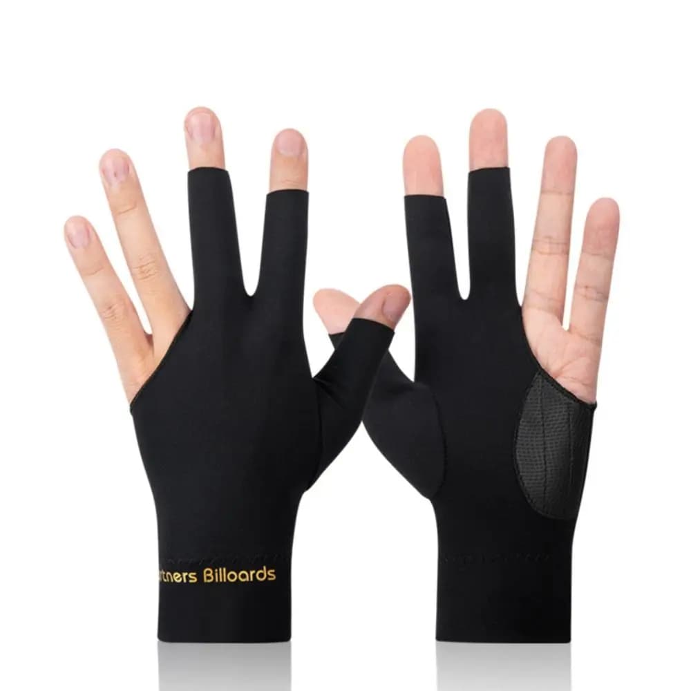 Guanto da biliardo durevole a tre dita Guanto da biliardo traspirante antiscivolo Accessori per il fitness Guanto da allenamento elastico per biliardo