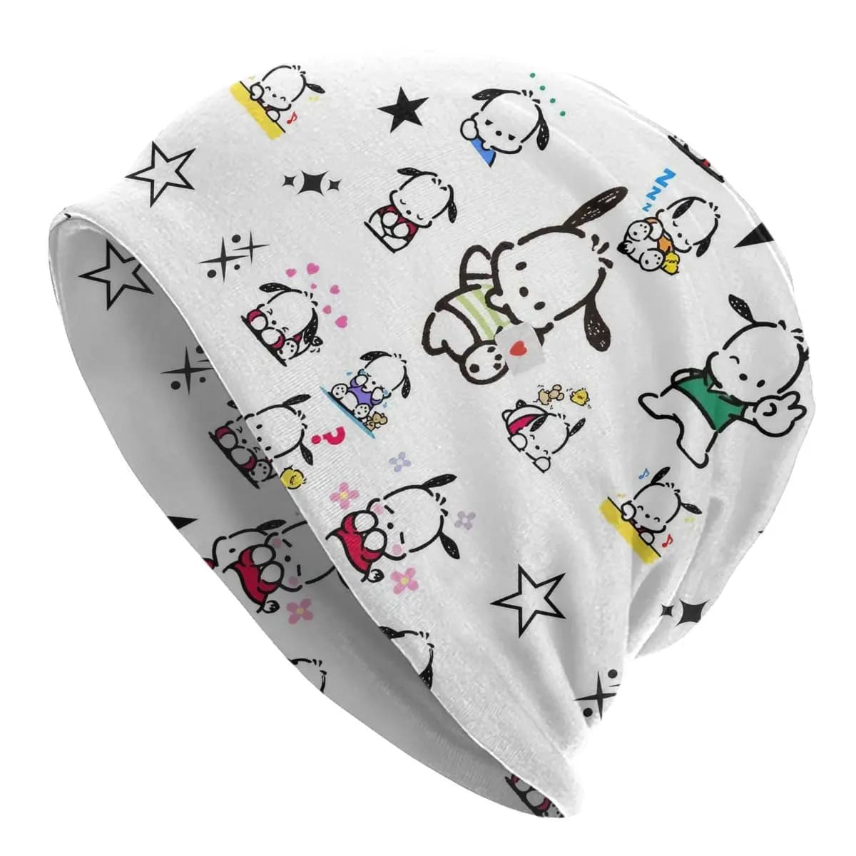 Pochacco Cartoon Cap Cute Dog Vintage Uomo Donna Outdoor Skullies Berretti Cappello Primavera Caldo Cappello a cuffia a doppio uso