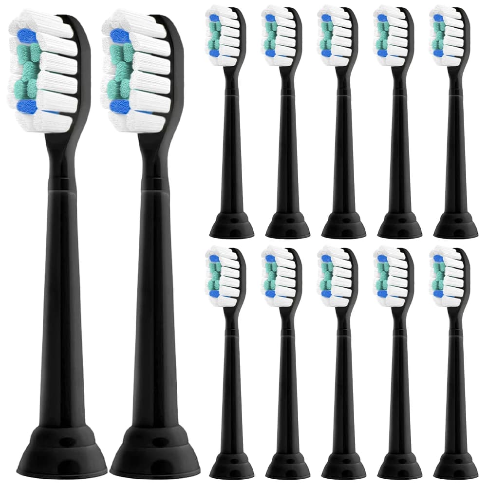 12x Testine di ricambio Sonic compatibili con lo spazzolino elettrico Philips Sonicare, ricariche per testine con setole di media durezza