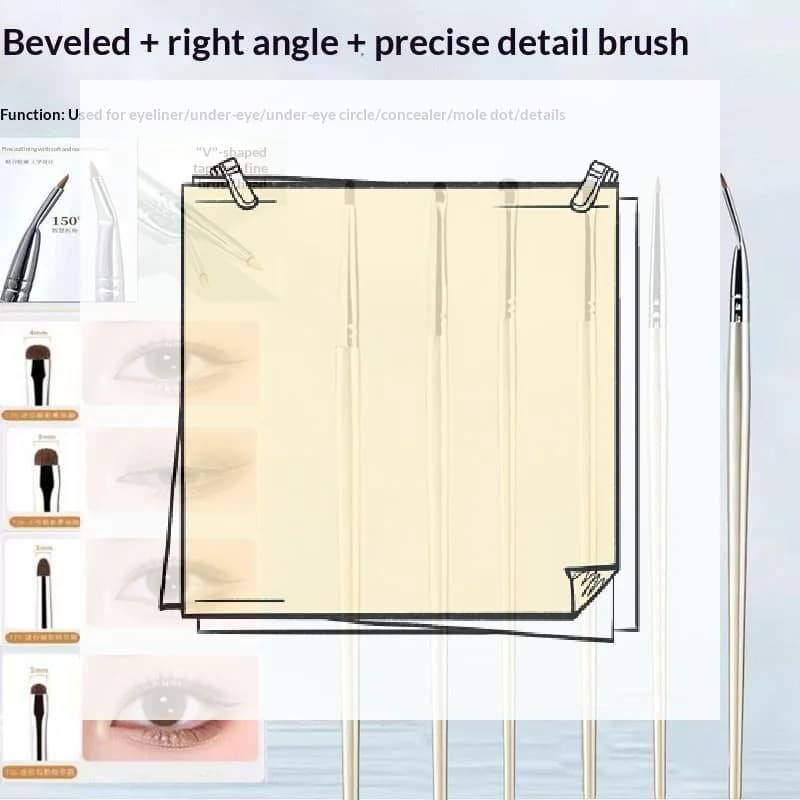 Set di 4/6 Pennelli per Dettagli Occhi in Crine di Cavallo, Pennelli per Ombretto, Pennelli per Sfumature Sotto gli Occhi, Pennello Morbido per Eyeliner, Strumenti Perfetti per il Trucco Occhi