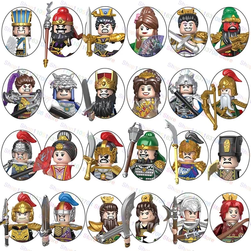 Serie di film Romance dei Tre Regni Eroe Mattoni ZhangFei Liubei Action Figures Accessori Building Blocks MOC Giocattoli per bambini