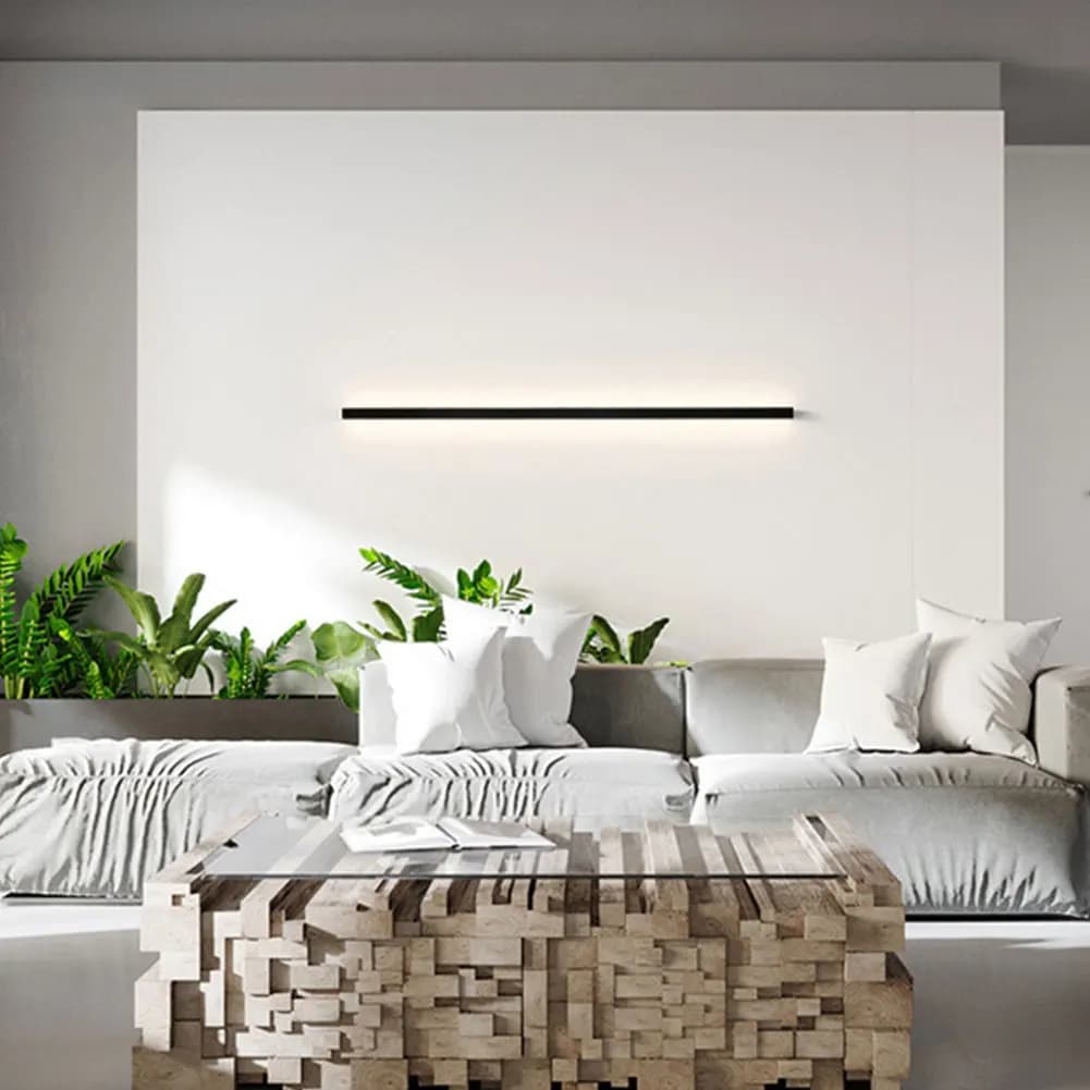 Modern LED Exterior Wall Lamp, 3000K LED Wall Lamp, Simple Bright Strip, Waterproof Wall Applique for Interior and Bedroom