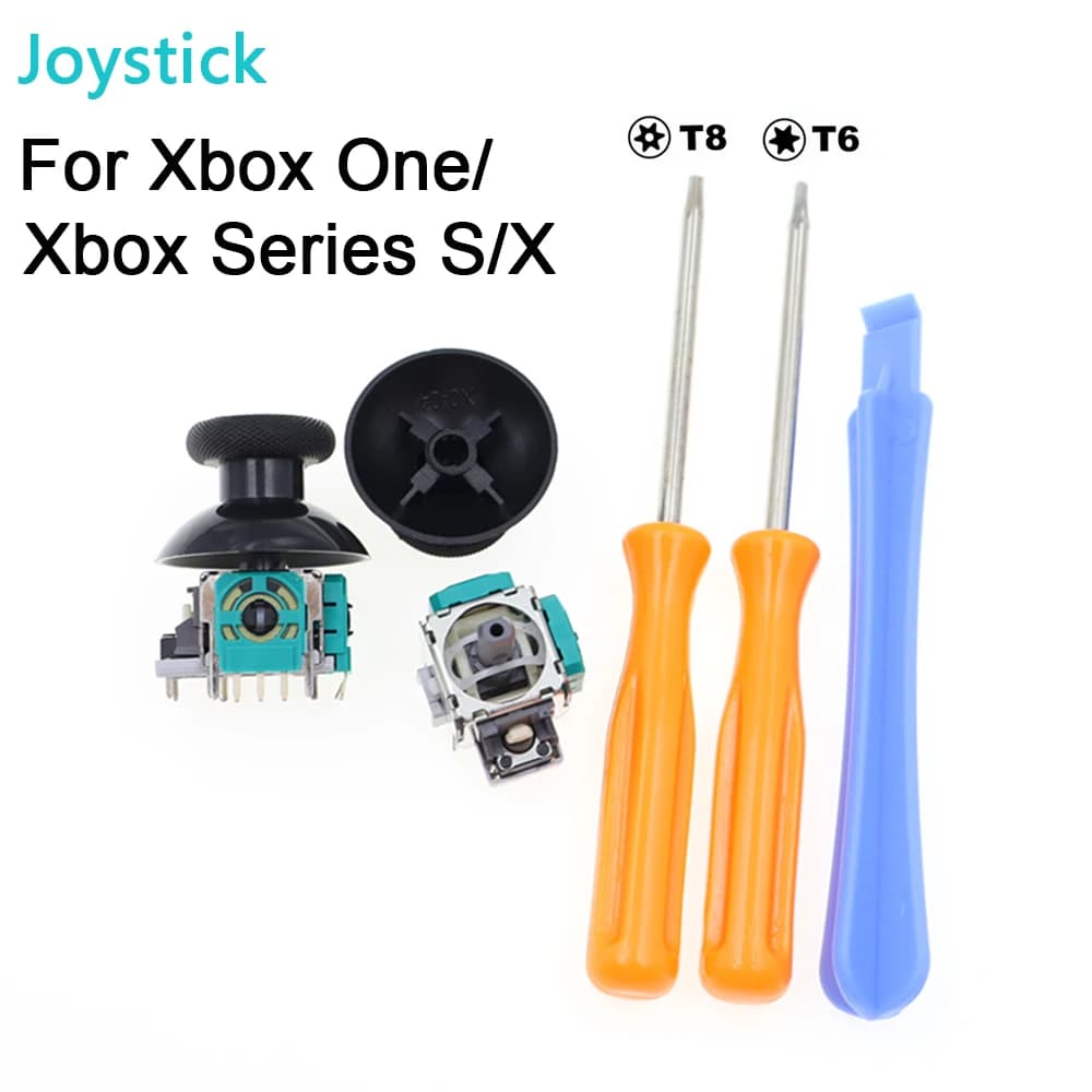 1Set Joystick di ricambio per Xbox One Xbox Series S/X Controller 3D Analogico Thumbstick Kit di parti di riparazione T6 T8 Cacciavite