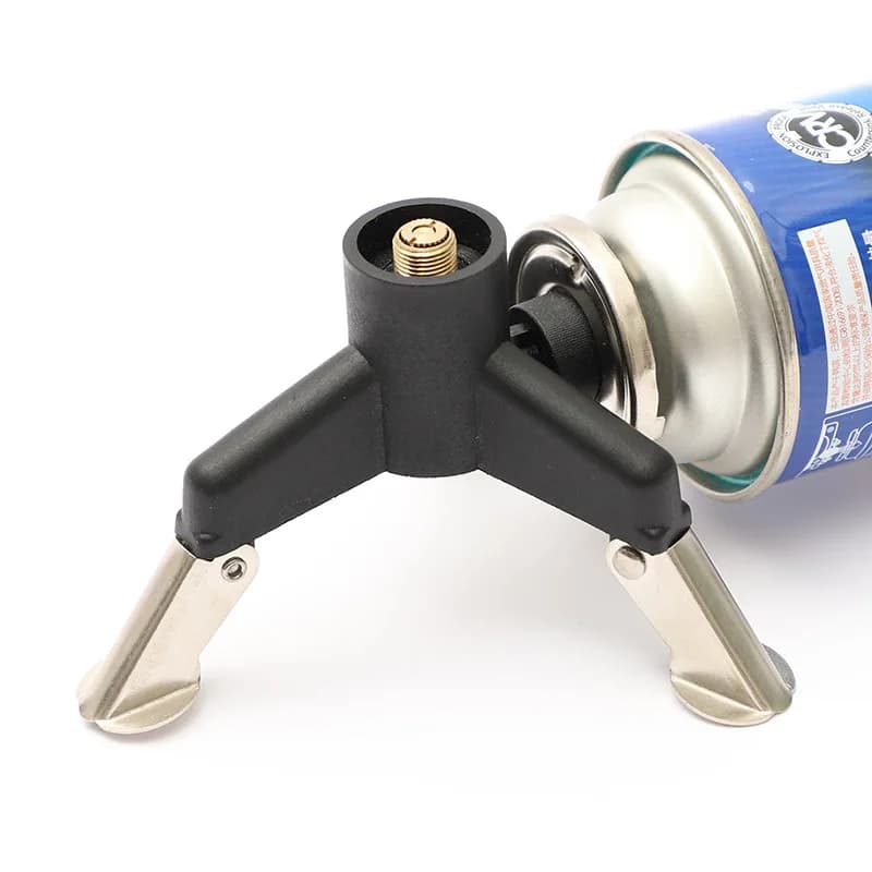 Accessori per convertitori serbatoio gas per fornello a cassetta adattatore a 3 gambe per serbatoio gas lungo da campeggio