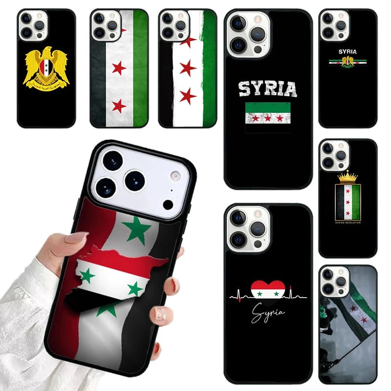 Flag of Syria Phone Case For iPhone 17 16 15 14 13 12 11 Pro Max 17air Shockproof Cover Fundas