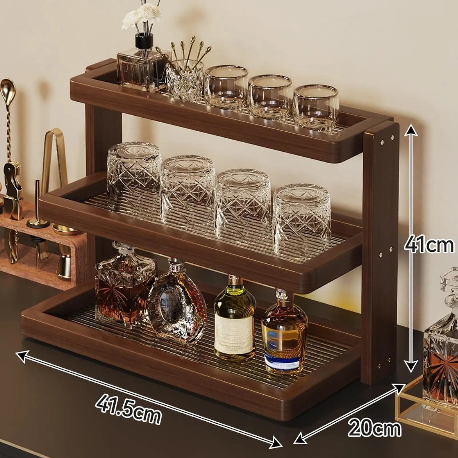 Coffee Mug Organizer Shelf Display Stand Fashion Multipurpose Creative 3 Tier