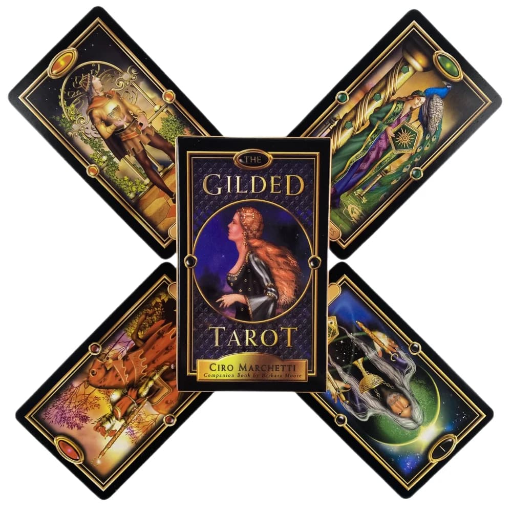 Le carte dei tarocchi dorate Un mazzo da 78 Oracle English Visions Divination Edition Borad Playing Games