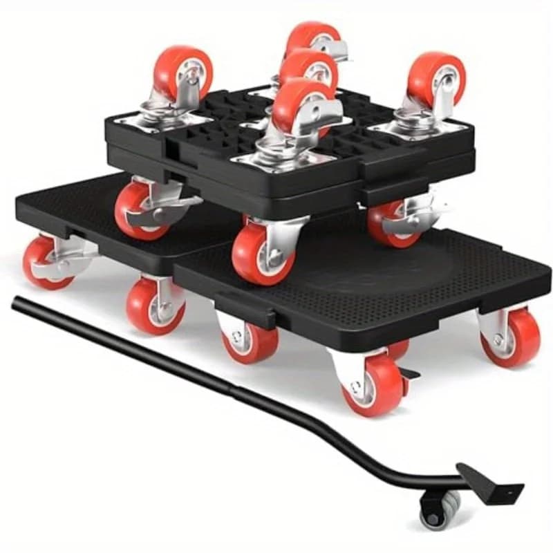 Set di strumenti per lo spostamento di oggetti pesanti, set di carrelli per spostare mobili pesanti con sollevatore, 360 ° Dollies per mobili a 5 ruote con rotazione