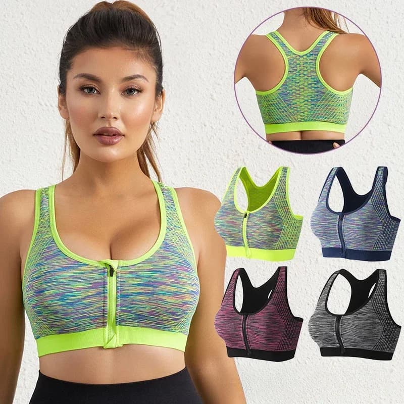 New Sporty Bra Woman Space Tinto Hinge Front Race Anti Shoe Jogging Crop Top Woman Top Sport Bras Sutian Feminino