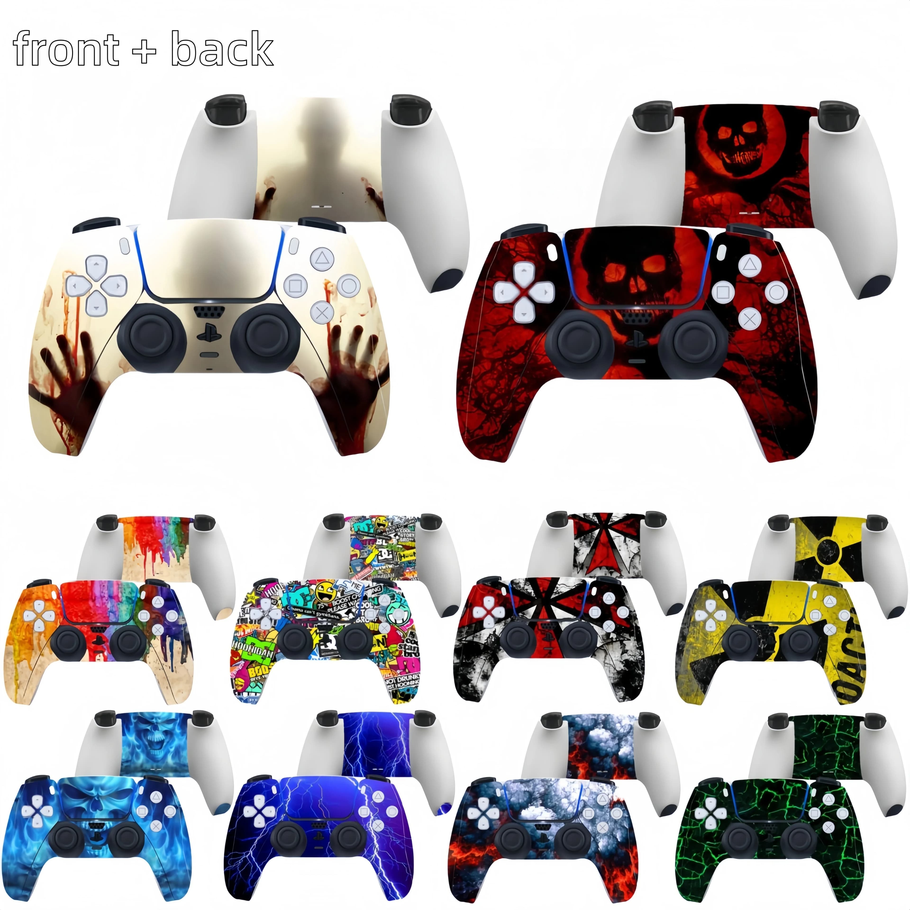 Adesivo protettivo completo per la pelle anteriore posteriore per PlayStation 5 PS5 Gamepad Joystick Controller Accessori Adesivi per decalcomanie decorative