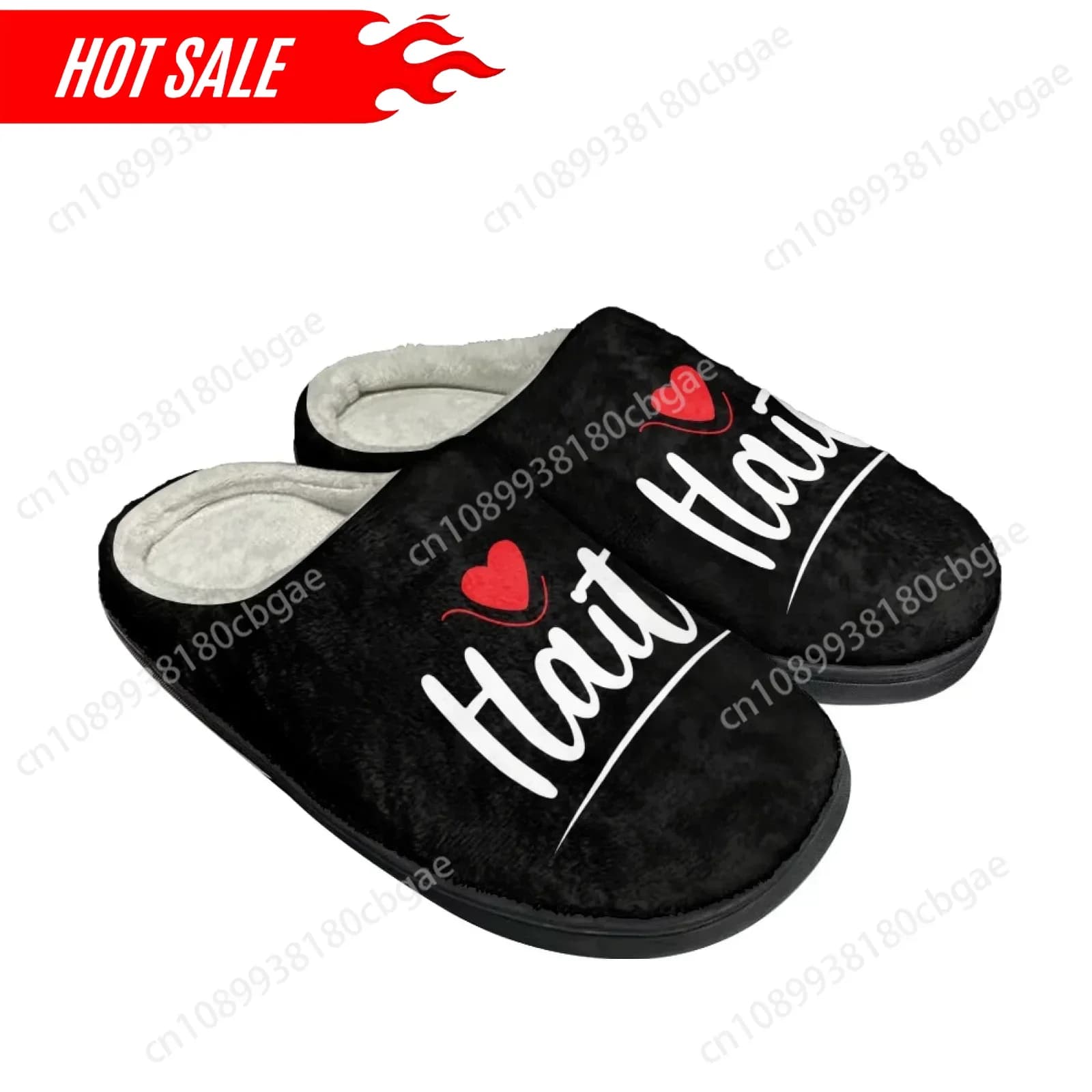 Simpatiche mezze scarpe con stampa bandiera Halti per donna uomo ciabatte pantofole da interno calde pantofole in cotone per la casa scivoli in flanella per la camera da letto