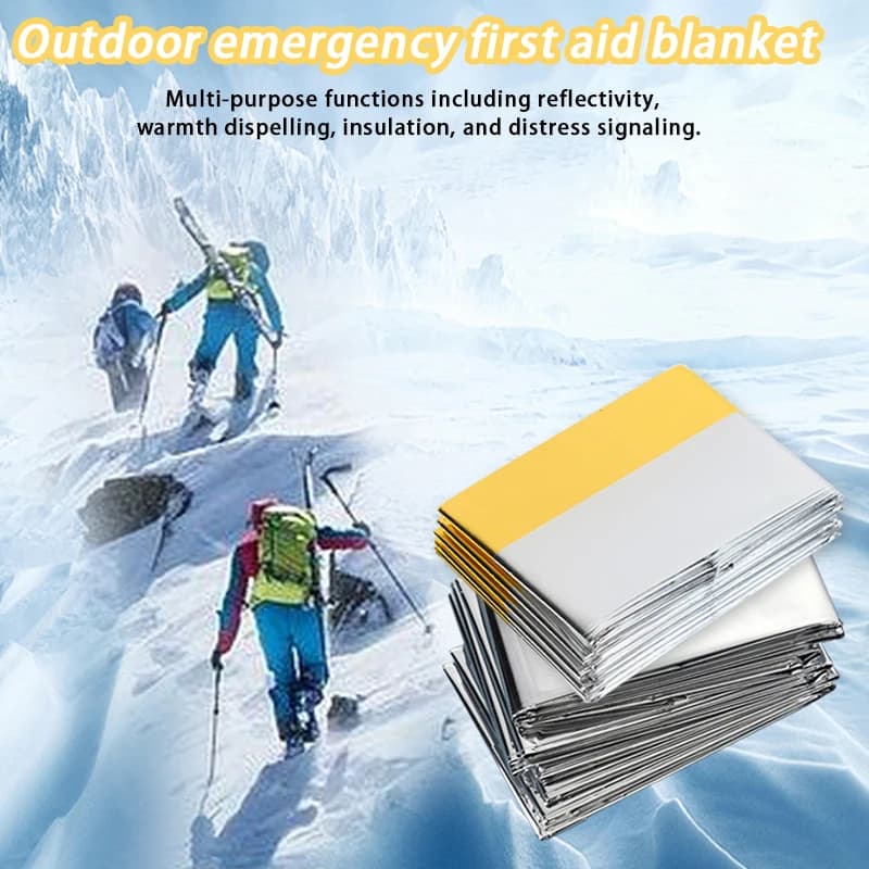 New Emergency Blanket Outdoor Survive First Aid Military Rescue Kit Windproof Waterproof Foil Thermal Blanket For Camping