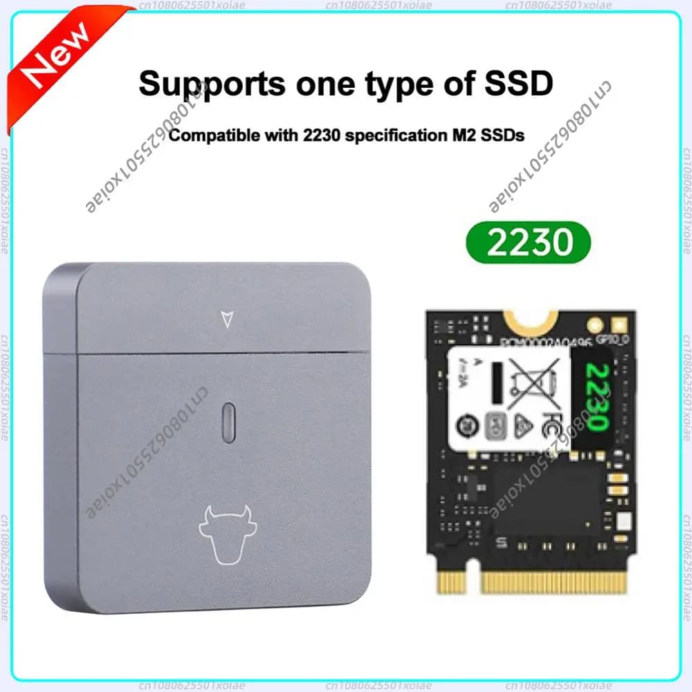M.2 NVMe 2230 SSD Enclosure USB C Adapter 10Gbps USB3.2 Gen2 External Case Box for M2 2230 NVMe SN740/SN530 520/PM991a/BG4/BC711