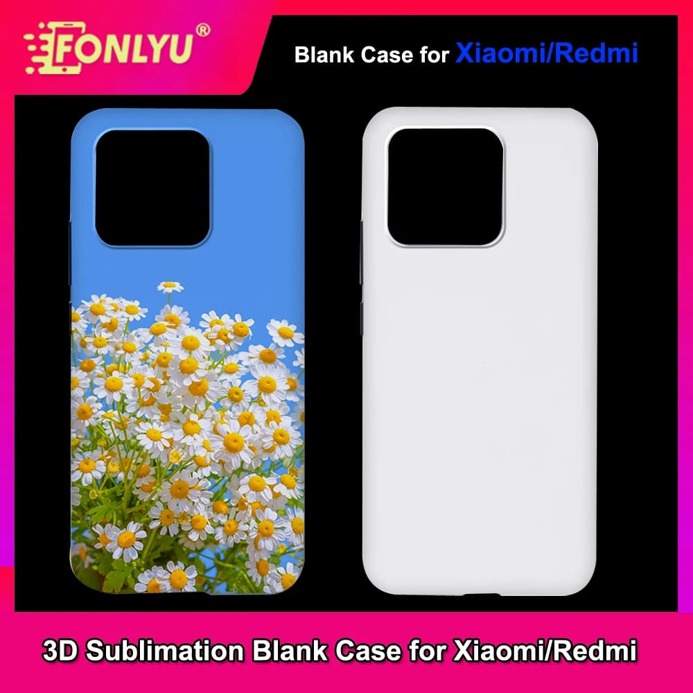 FONLYU Custodie per telefoni in bianco per sublimazione 3D per Xiaomi Redmi Note 13 12 11 pro 5G 14C 13C 12C 11S 4G 11T Copertura per sublimazione termica