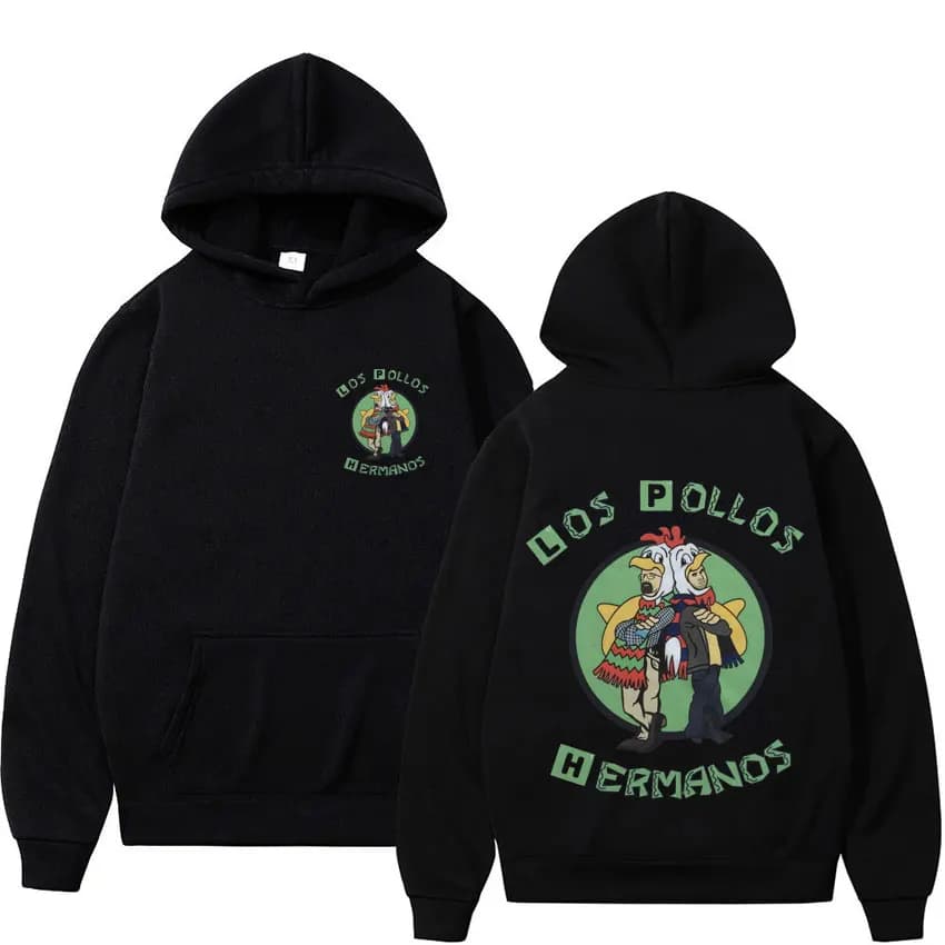LOS POLLOS Hermanos felpe con cappuccio Breaking Bad divertenti The Chicken Brothers Graphic Hoodie pullover Vintage Hip Hop da donna da uomo con cappuccio