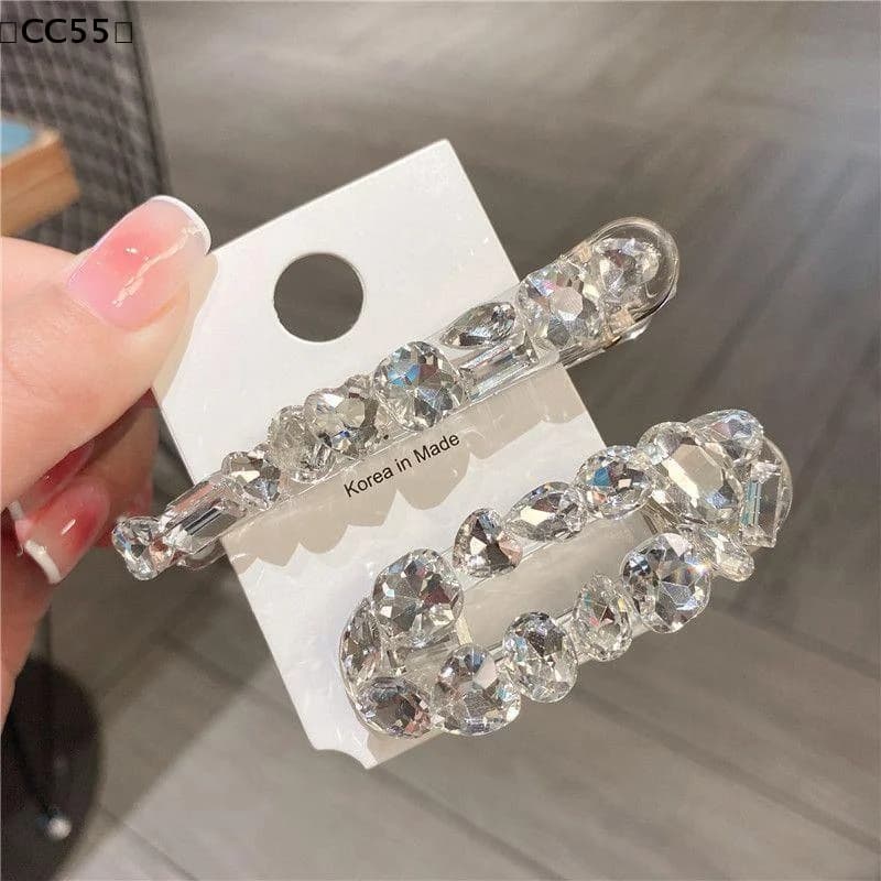 1/2 Pezzi Fermagli per Capelli Vintage di Lusso con Strass Scintillanti, Mollette per Frangia alla Moda da Donna, Dolci Accessori per Capelli〔CC55〕