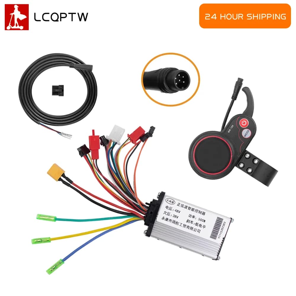 Controller Motore Brushless 36V-48V 500W MR-100 con Display LCD e Set di Controllo a 6 Pin per Monopattino Elettrico KUGOO M4