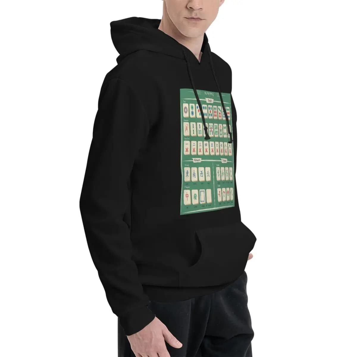Mahjong Tile Pattern Hoodies Men's Women Casual Pullover Sweatshirts Fashion Long Sleeve Clothing Autumn Winter