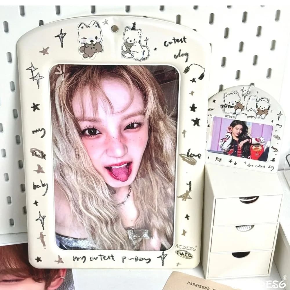 Trendy A4 Photocard Holder Korean Idol PVC Photos Protective Cover Colorful Giant Photo Card Holder for Fans