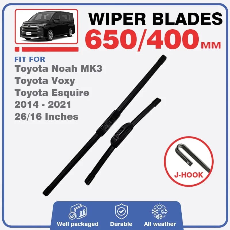Per Toyota Noah MK3 2014 - 2021 Spazzole Tergicristallo Anteriori Parabrezza Pulizia Parabrezza Finestra Spazzole di Gomma Fit J U Gancio Accessori
