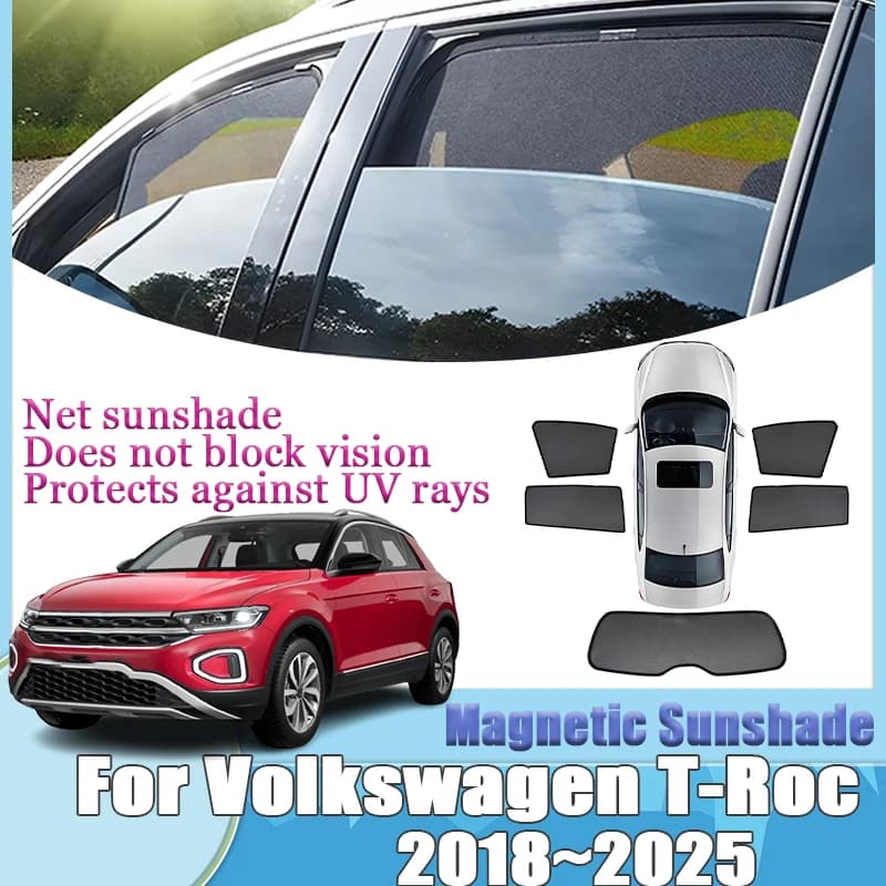 Auto Mesh Shade for Volkswagen VW T-Roc MK1 A11 D11 Maglia Magnetic Sunbed Anti Sun Privacy Visiere Windscreen Cover Accessories