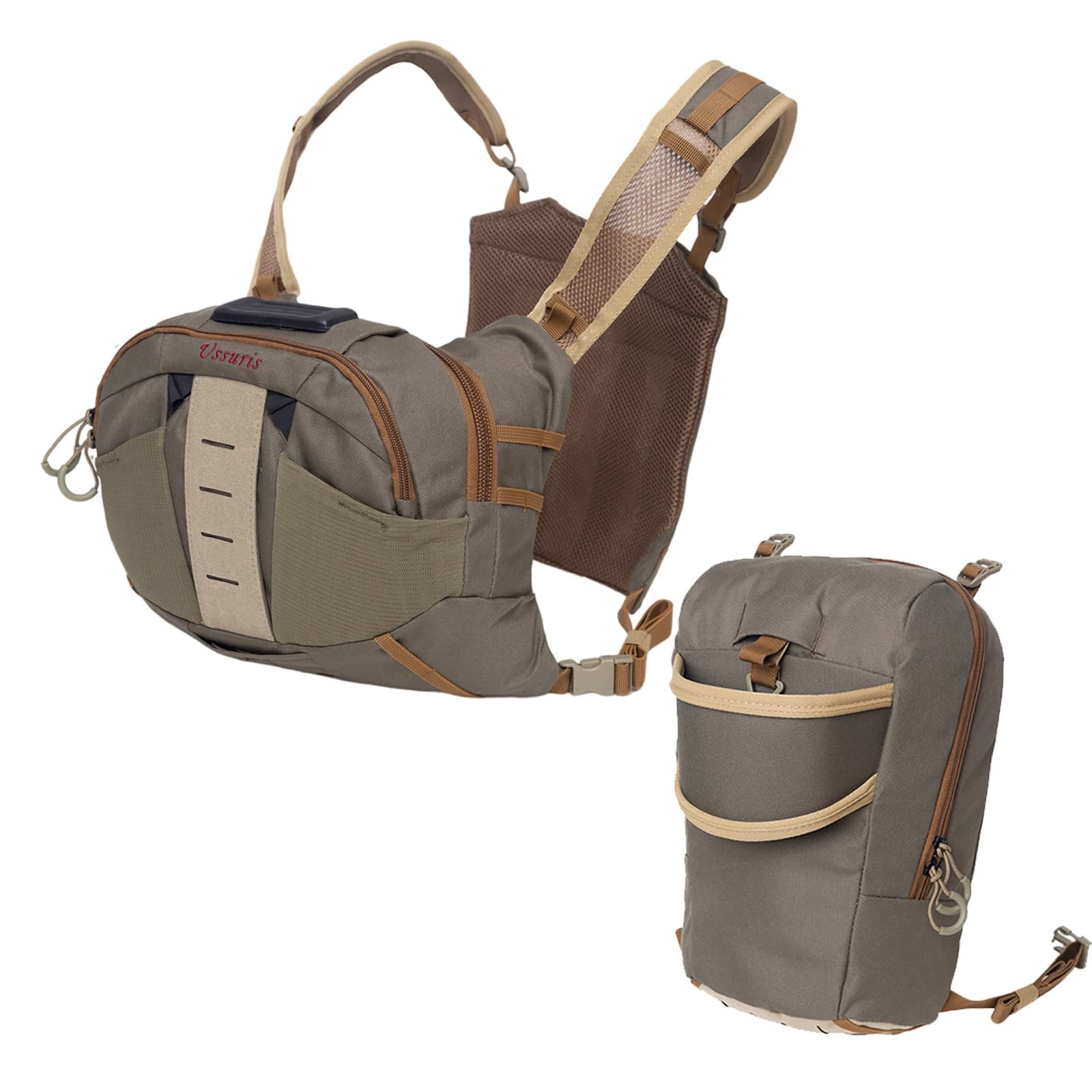 Fly Fishing Chest Pack with 2 Back Panel Options,Net Holder,Tackle Storage Chest Backpack for Trout Fishing Wading Hiking