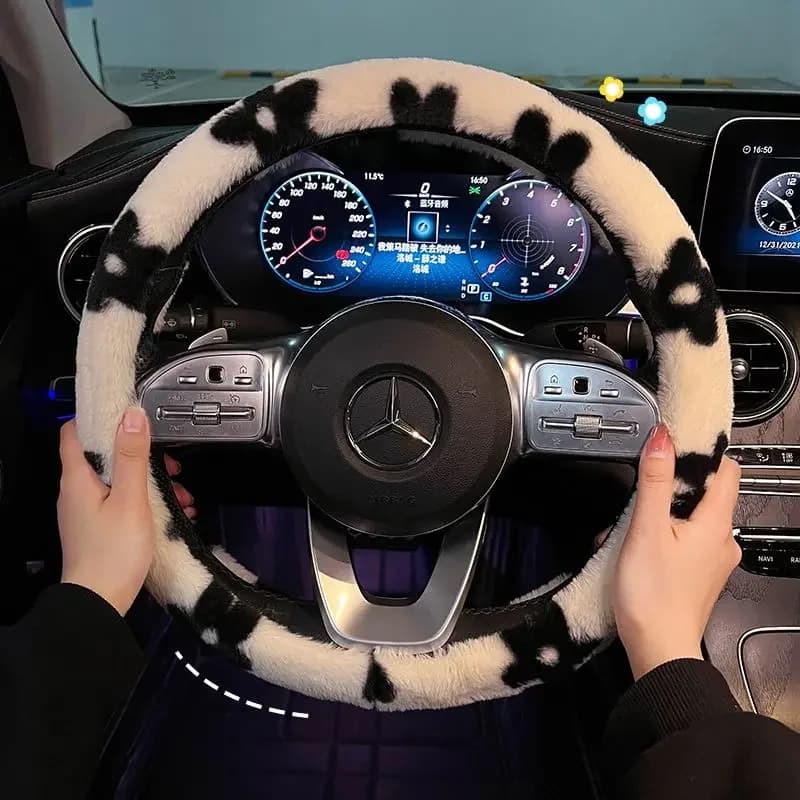 Winter Car Cover Hot Plush Fashion Product Cute Interior Accessories for Women Girl Driver