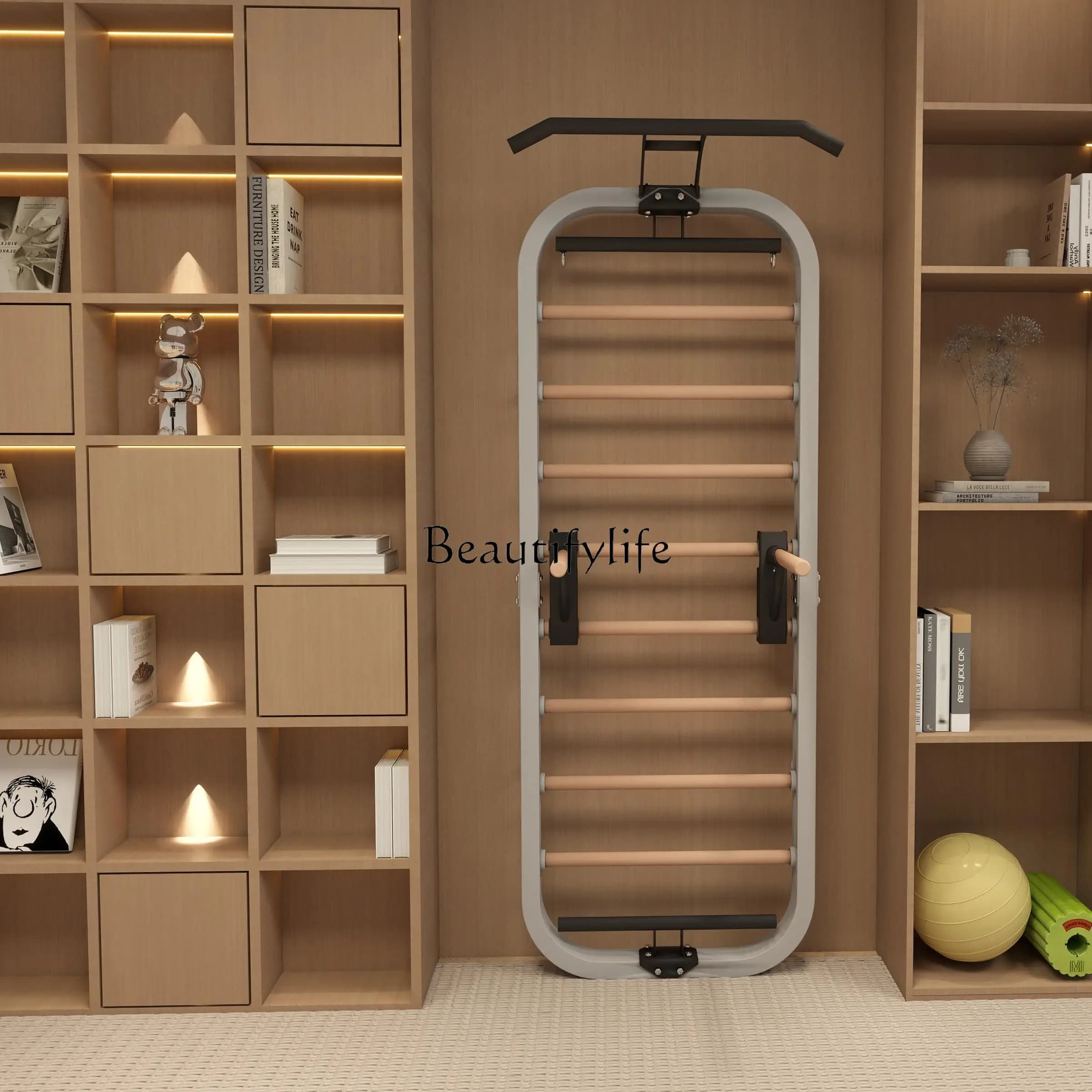 Solid wood indoor climbing pull-up parallel bars TRX training dance room leg press stretching leg press sports