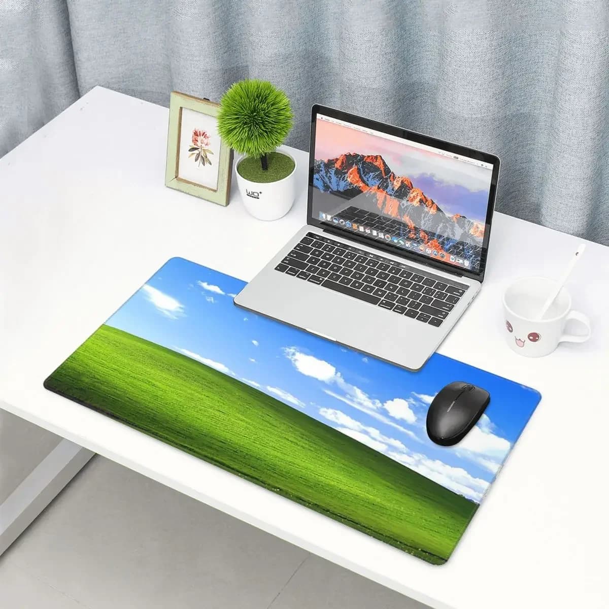 Tappetino per Mouse Grande con Sfondo Windows XP, Tappetini per PC e Laptop da Gaming, Tappeto per Tastiera, Accessori per Ufficio e Scrivania