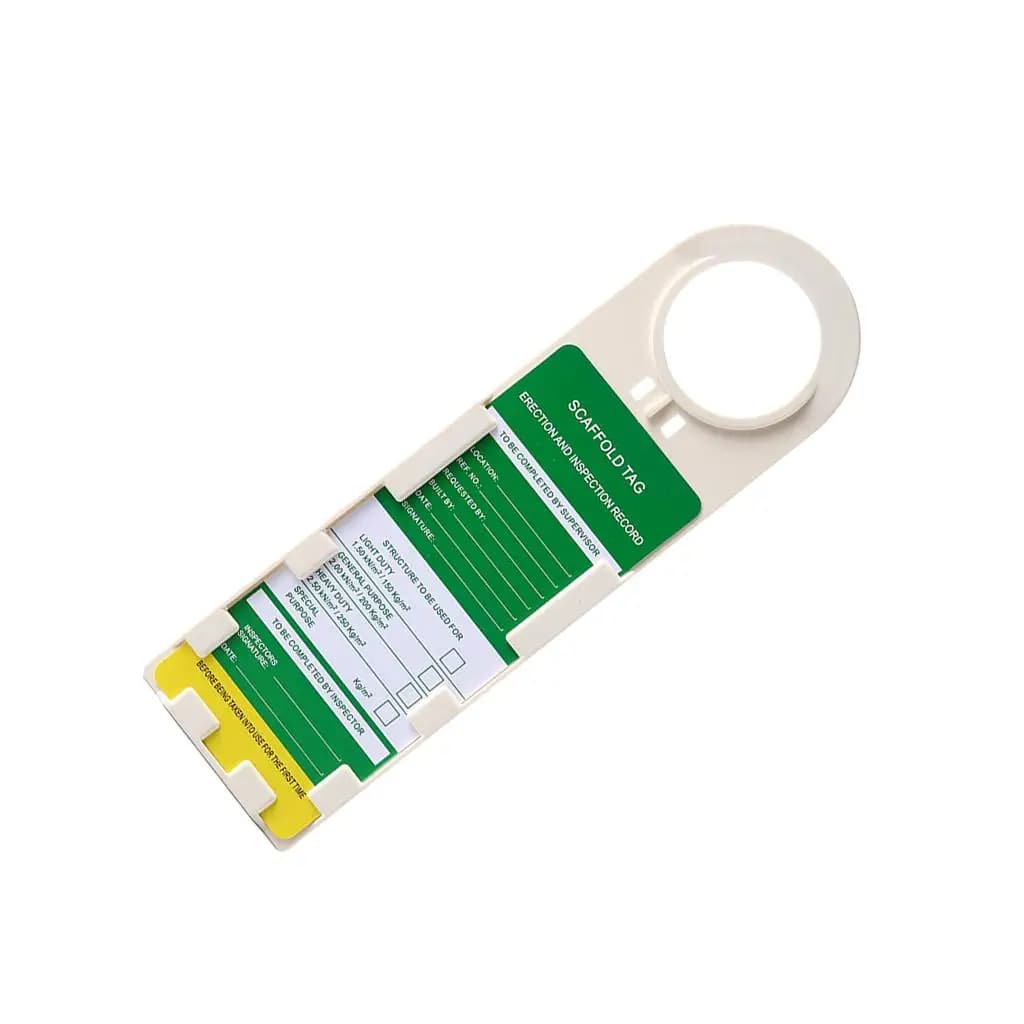 Porta-Tag di Sicurezza per Ponteggi con Etichetta 'Non Operare', Scheda di Ispezione in Plastica ABS per la Gestione della Sicurezza sul Cantiere