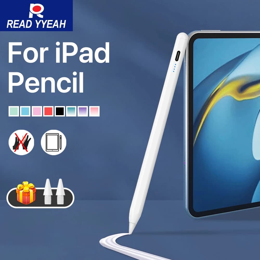 Penna Stylus per Apple Pencil 2 con Rilevamento del Palmo e Indicatore di Carica per iPad A16 Air 11 5 4 Pro 11 13 12.9 M2 M3 M4 Mini 7 - Accessori iPad
