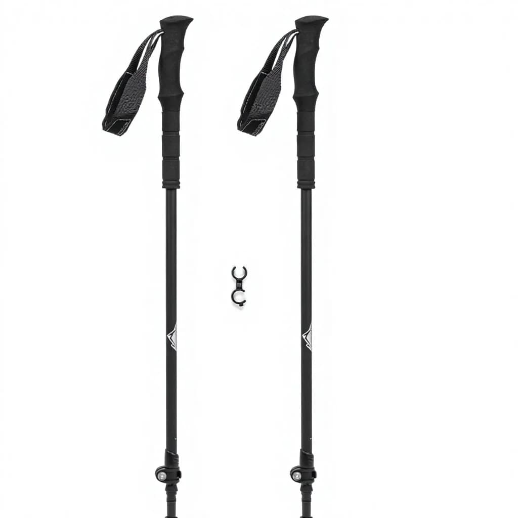 Mountain Tech Trekking Sticks - Carbon Fiber Hiking Sticks with Quick Adjustment Closures