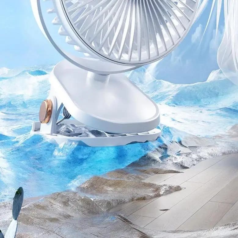 Ventilatore da scrivania USB ricaricabile - Ventilatore silenzioso portatile con clip per ufficio, dormitorio, passeggino, bambino, raffreddamento personale, spazi compatti e tra