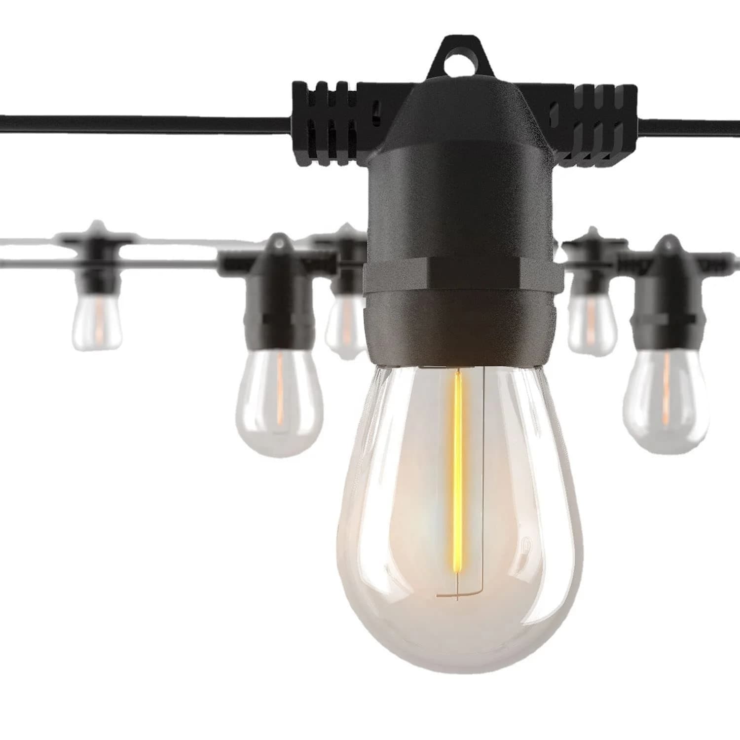 S14 Stringa di luce a LED da giardino solare sospesa impermeabile IP65 Luci da patio per esterni per luci da patio per matrimoni di Natale Grado di campeggio