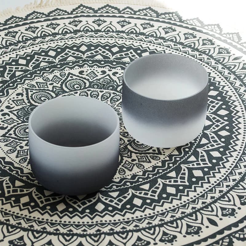 New product gradual change black crystal bowl tiantie bowl singing bowl singing, body cleaning meditation percussion bowl sound therapy