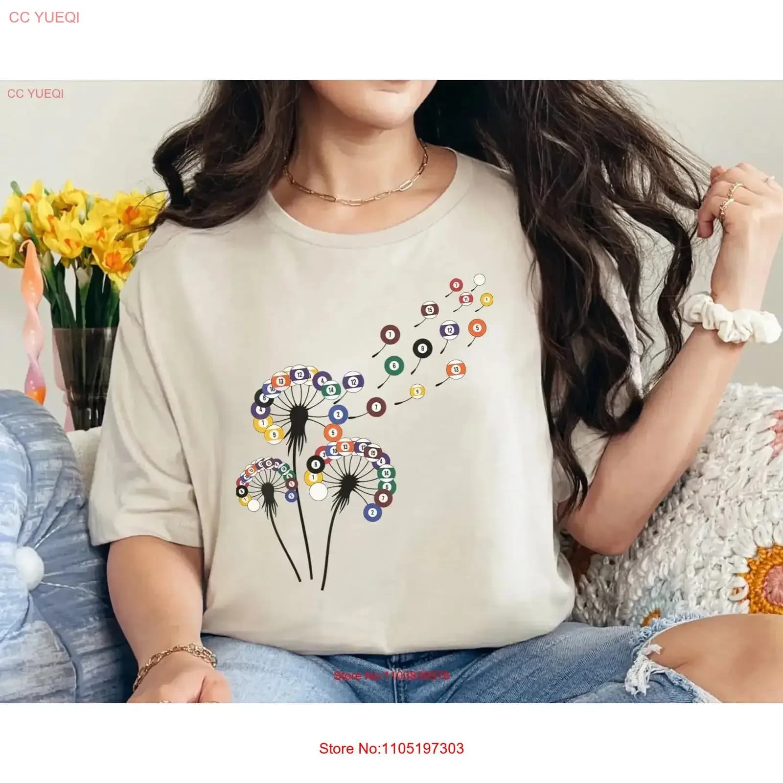 T-shirt da biliardo da donna con dente di giuda, abbigliamento carino per giocatori di biliardo, per amanti del biliardo, con palla da biliardo, vintage, lavato, morbido e traspirante