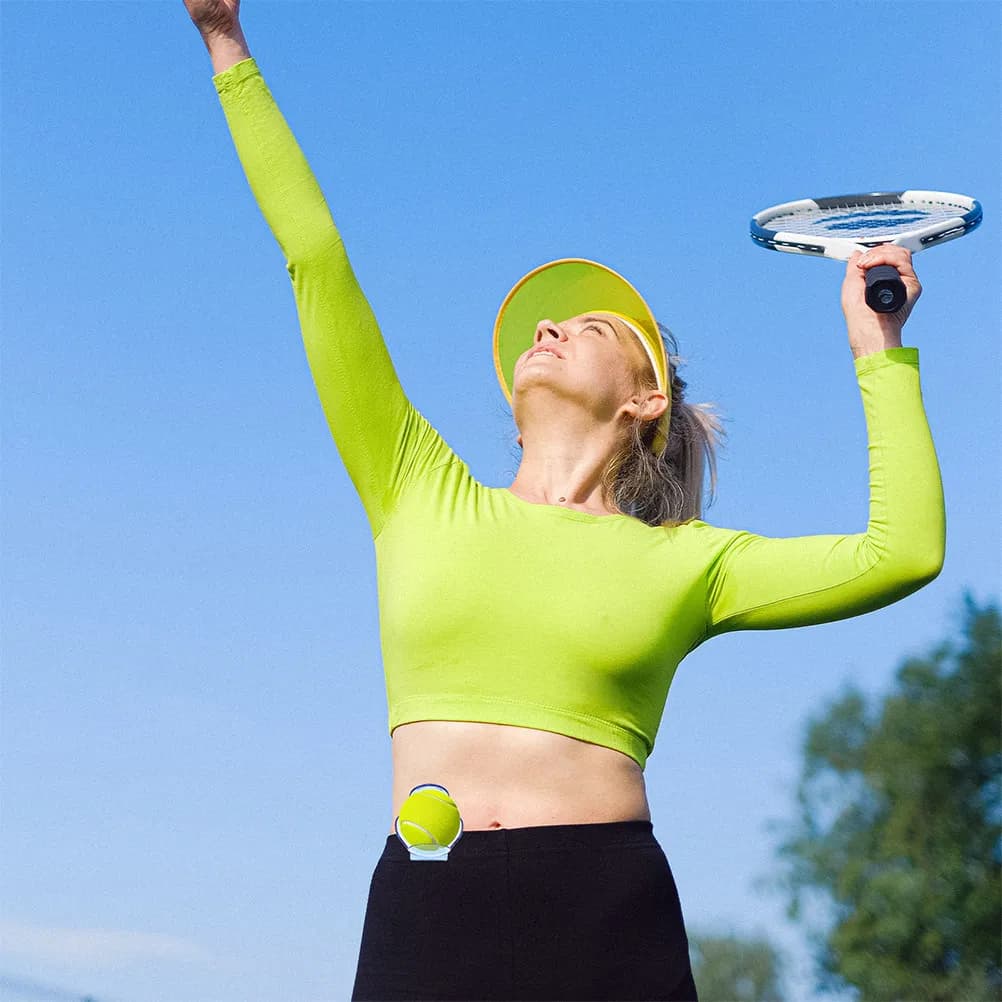 Clip porta palline da tennis da 3 pezzi per cintura - Impugnatura stabile in materiale ABS, attrezzatura universale per allenamento tennis per uomo e donna