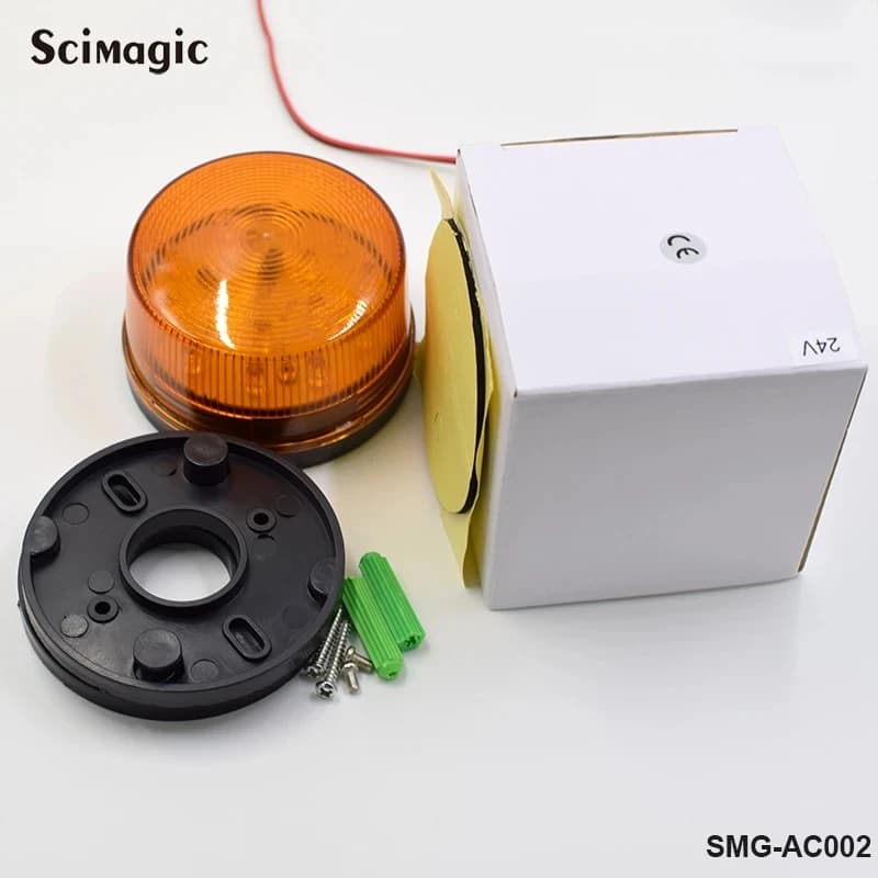 Luce lampeggiante di segnale Spia di sicurezza a LED DC12V o 24V per apricancello scorrevole a battente / barriera / porta del garage